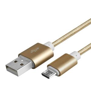 Data Sync Charging Micro Usb Cord Flexible 3.3FT Long Black Color For Andriod