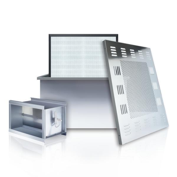 H14 HVAC Clean Room Hepa Filter Box Air Purification SUS304 With Collar