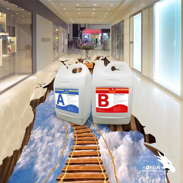 Quality 3D Self Leveling Garage Floor Epoxy 3:1 AB Liquid Coating Electrical Insulating Varnish wholesale