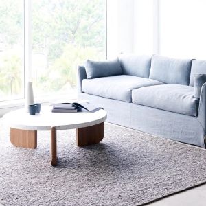 Minimalist Marble Topped Pedestal Coffee Table White OEM Available