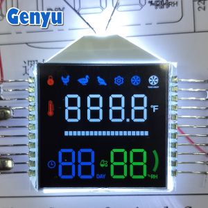 Color Digits 7 Segment VA LCD Display 22PIN White Backlight For Egg Incubator