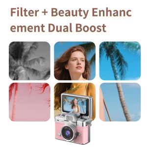 China Japan Korean top rated CMOS 180° flip selfie screen digital mini camera for vlog on sale