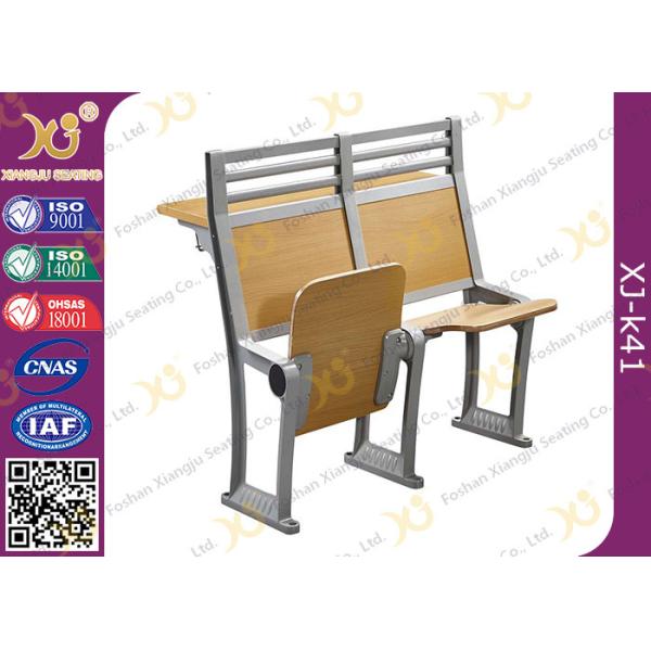 Quality Aluminium Frame Floor Mounded Classroom Desk And Chair Set For Students With Book Net wholesale