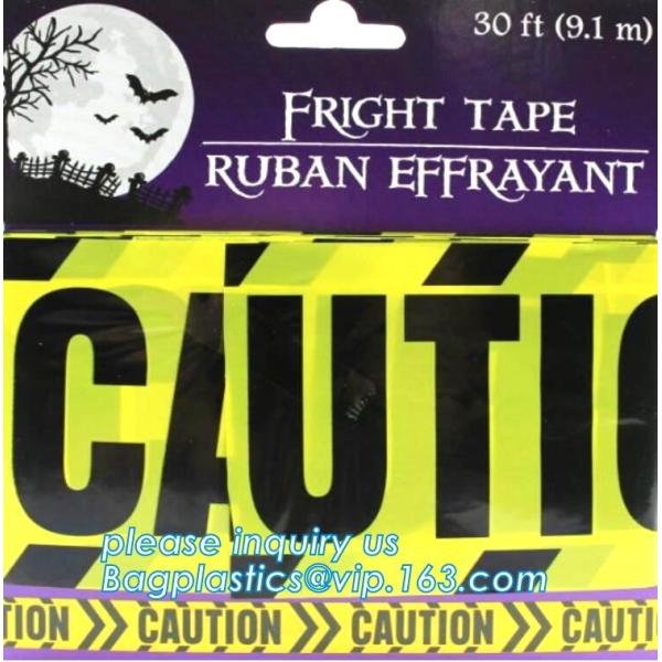 Quality Halloween Birthday Party theme warning caution PE tapes for event decoration,Halloween Caution Tapes,Halloween Warning T wholesale