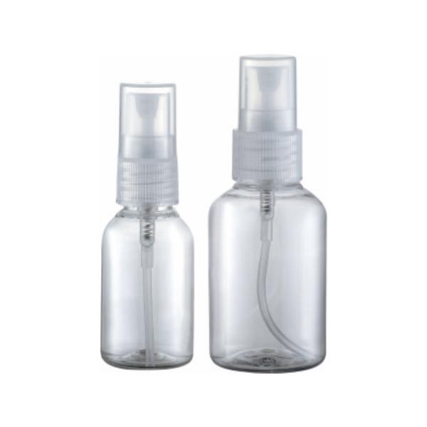 Quality Industrial Cosmetic Clear PET Bottle 30ml 50ml with Fine Mist Sprayer and Custom Color wholesale