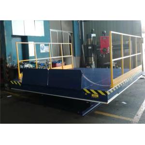 Cheap Hydraulic Electric Scissor Lift , Dock Lift With Non Skid Checkered Plate And Manual Lap-jointed Plate for sale