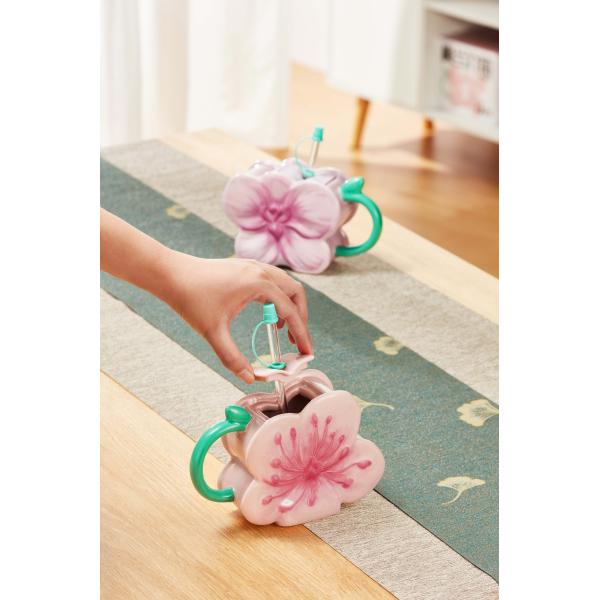 Ready To Ship In Stock Chinese style large capacity plum, orchid, bamboo and chrysanthemum milk coffee mugs custom, suitable for office and home