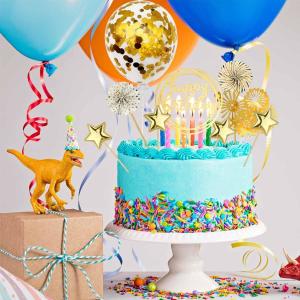 Cake Topper Decoration Set Acrylic Glitter Happy Birthday Cake Topper Confetti