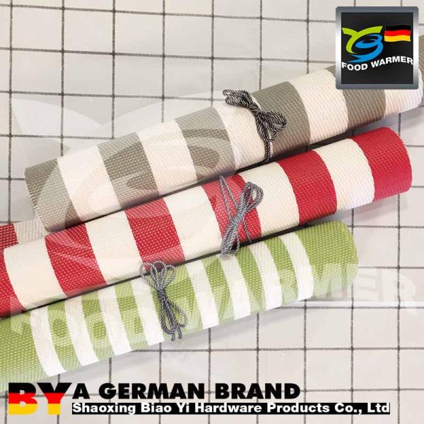 Textilene Heat Resistant Placemats Canvas Strips Pattern 30X45cm Medium Size