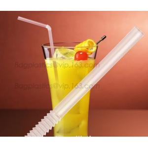 China Corn starch 100% biodegradable PLA drinking straw, PLA straw for cold drink plastic cup, 100% compostable flexible straw on sale