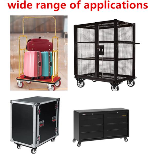 5 Inch Medium Duty PU Caster With Threaded Stem