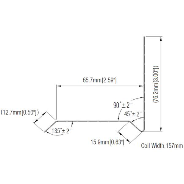 2.5''*2.5'' Drip Edge Roll Forming Machine Metal Sheet Roof Eave Trim