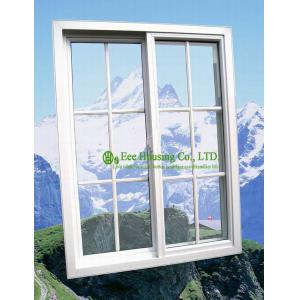 White Color UPVC Sliding Window With Grilled For Residential Home, Vinyl Sliding