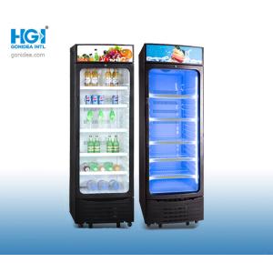 350L Fan Cooling Supermarket Vertical Single Door Cooler Beverage Display