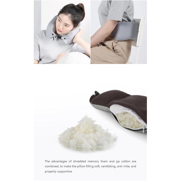 Anti - Mite Travel Neck Pillow Horizontally Waved Design For Fixing Pillow Core