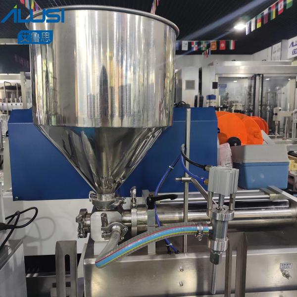 316L Semi Automatic Liquid Filling Machine Pneumatic Pasty Horizontal Piston Filler For Cream Cosmetic