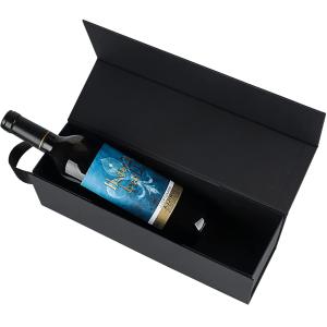 Liquor Champagne Magnetic Closure Collapsible Wine Boxes With Lid and Handle