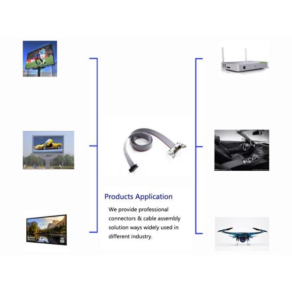 2 * 5 Pins IDC Ribbon Cable Assemblies , 2.54 Mm Pitch Ribbon Cable PVC Material