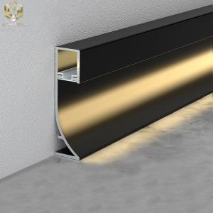 China Illuminated Aluminum Skirting Profile Extrusion Board Cove Shape on sale