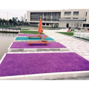 Anti UV Safe Park Colorful Artificial Grass / Rainbow Runway Laying Artificial