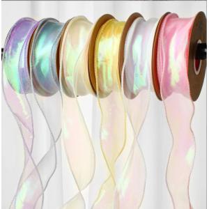 China 4cm6cm Colorful Fishtail Yarn Ribbon Factory Bagged Flower Art Bud Silk Weaving Belt Cake Baking Bag Wholesale of binding straps on sale