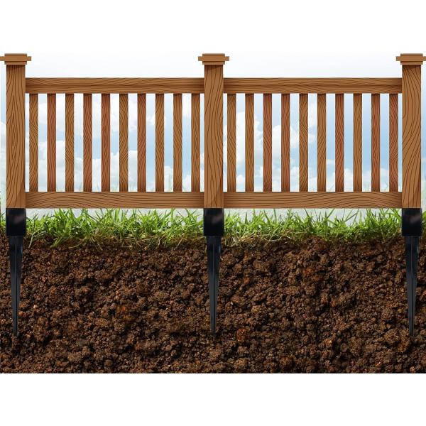 Fence Post Anchor Ground Spike 24 Inch for Mailbox Deck Railing Iron Casting Process