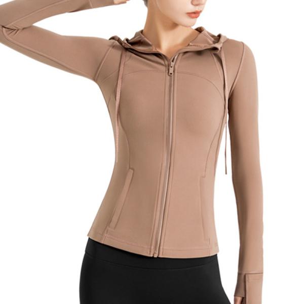 Quality OEM ODM Breathable Hooded Yoga Top Solid Yogalicious Long Sleeve Tops wholesale