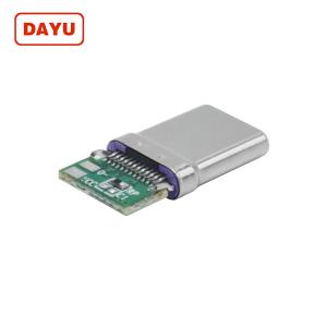 Cheap 24 PIN Fast Charging USB A Male Connector Double Hooks With PCB Board for sale