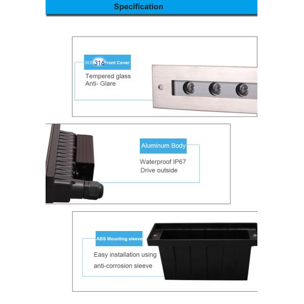 9W 100V 240V 24V 12V In Ground LED Lights For Stair Energy Efficient CE RoHS