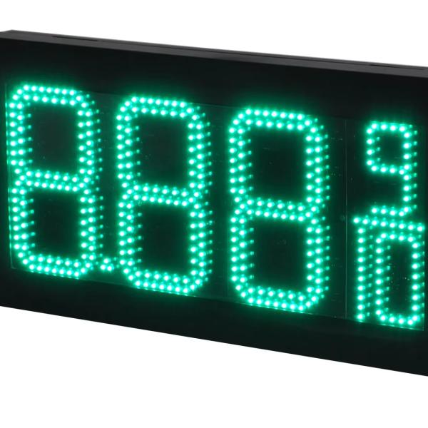 Gas Station Sign Board 24-inch LED Display with Brightness Control and