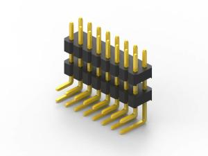 Cheap 2.00mm pin header dual row R/A PA6T plastic applied in instrument for sale