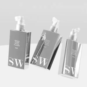 Square Cosmetic PET Bottle Seal Empty Cosmetic Spray Bottles