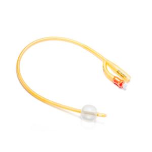 China 20cm 40cm Silicone Coated Latex Foley Urinary Catheter Balloon 1.5ml on sale