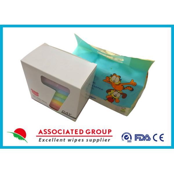 Small Package Baby Cleaning Wipes 45gsm Plain Spunlace With White Color