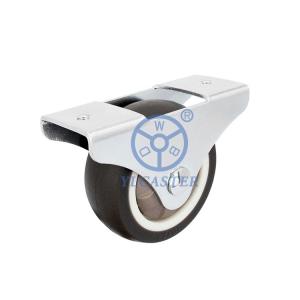 China 2 Inch Ball Bearing Fixed Casters TPR Low Profile Furniture Wheels For Home Appliances on sale