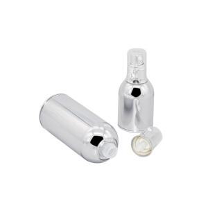 Electroplating Aluminum Acrylic Airless Pump Bottles 30ml 50ml 100ml