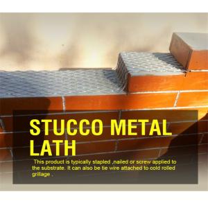 Galvanized Expandable Wire Mesh , Stucco Expanded Metal Lath