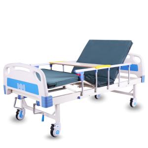 China Double Crank Adjustable Hospital Bed Multifunctional Hospital Manual Nursing Beds on sale