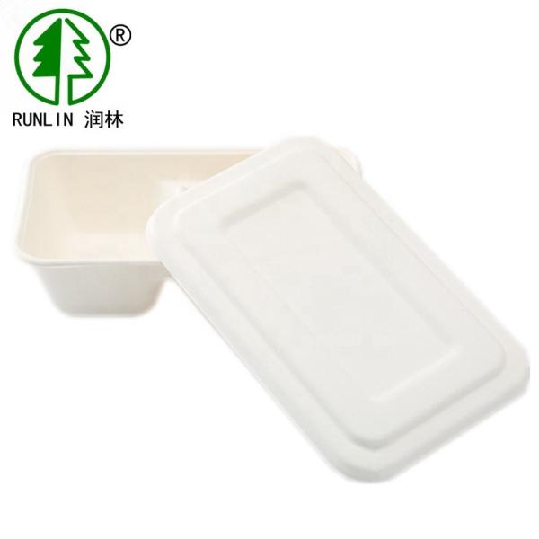 SGS Eco Friendly Microwavable Lunch Box Single Use Biodegradable Food Packaging