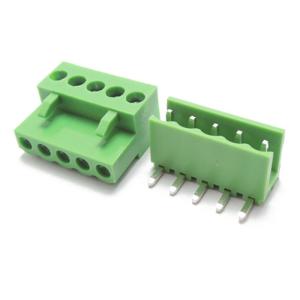3.96mm Pitch PCB Pluggable Screw Terminal Blocks Plug + Pin Header Socket Green
