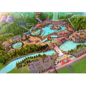 Customized Amusement Water Park Fiberglass Water Slide Aqua Park Design