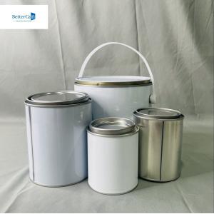 4Liter Round Tin Bucket Wood Coating Package 1 Gallon OEM Empty Paint Tins