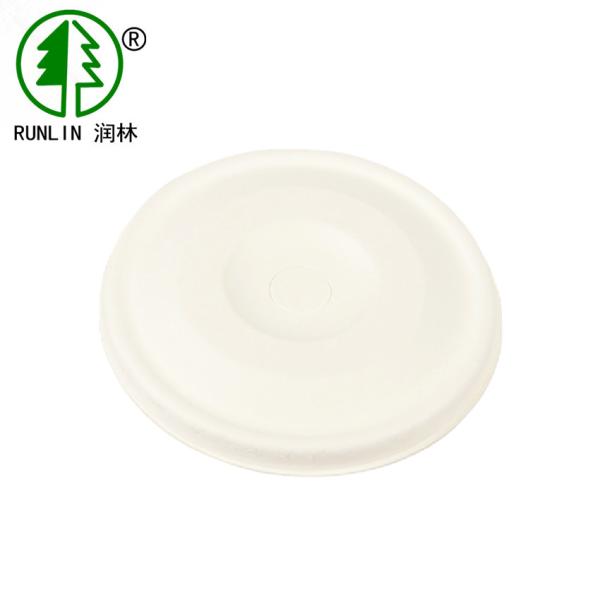 Quality FDA Flat 3.15in 80mm Eco Friendly Coffee Cup Lids  For Hot Cups Compostable wholesale