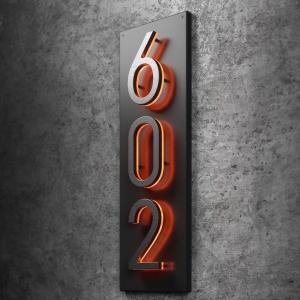 Cheap Custom Metal Outdoor Illuminated 3D Signage Back LED Light House Number for Weddings for sale