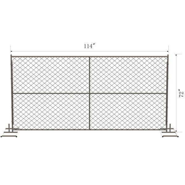 Quality 6' x 10' Chain Link Temporary Fence Panels Mesh2 ⅝"x 2-5/8" x 11.5 gauge wire  1.25" (32mm) tubing x 16 gauge wholesale