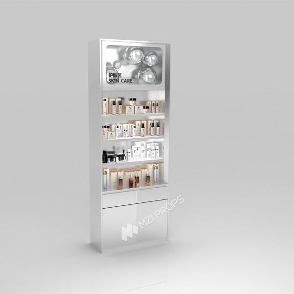 Quality Perfume Shop Fitting Simple And Stylish Skincare Back Cabinet For Branded Store Shelf And Luxury Display Showcase wholesale