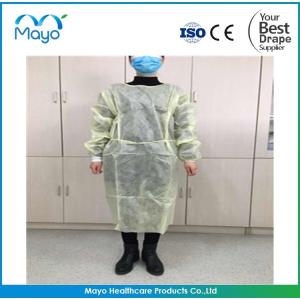 PPE Product Disposable Isolation Gown with CE FDA in stock , yellow SPP