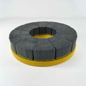 High Density Rotary Nylon Staple Set Disc Brush For Deburring Metal Edge
