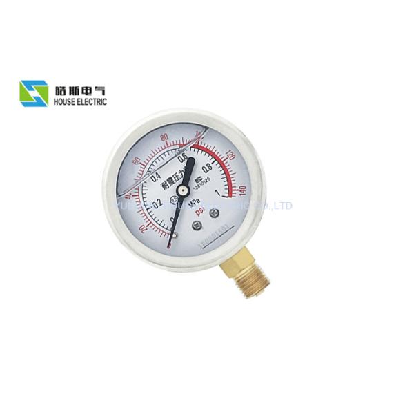 SS304 Center Pivot Irrigation Parts Hydraulic Typed Gas Pressure Gauge