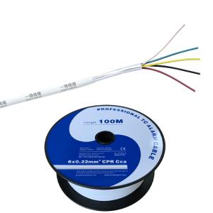 Unshielded PVC Insulation Solid 8xAWG24 CCA Alarm Cable for 2/4/6/8/10/12/14/16
